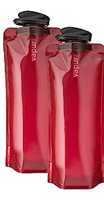 Solid Flexible Water Bottle Carabiner, Foldable Water Bottles Water Pouch Flexible - Reusable Travel Water Bottle