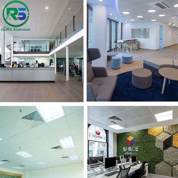 Durable Commerical Metal Clip In Ceiling Tiles False With Straight Edge