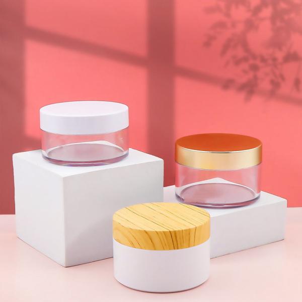 Luxury Plastic Cream Jars Cream Cosmetic 100 Ml Plastic Jars With Lids