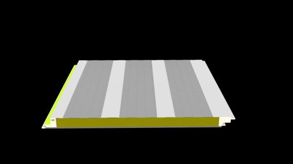 insulated Rockwool Glasswool Polyurethane Sandwich Puf Panels For Warehouse