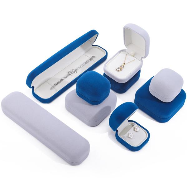 Boîte d'emballage de bijoux rectangulaire personnalisée pour boucles d'oreilles à collier pendentif