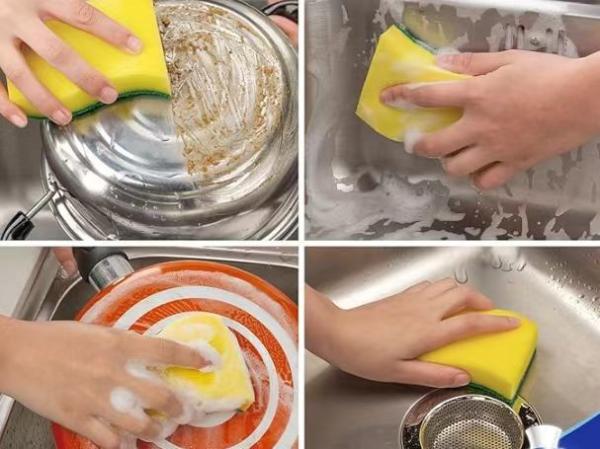 Éponge de cuisine écologique personnalisée, lavable au lave-vaisselle