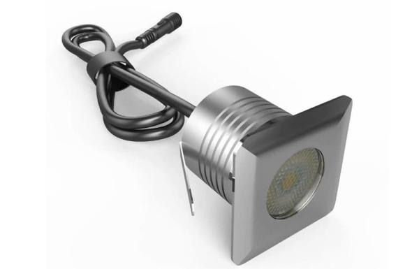 12-24V LED Lâmpada de solo quadrada 3W IP67 Alumínio RGB Lâmpadas de escada LED