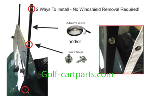 3 cercos tomados partido do tempo do carrinho de golfe batem a pessoa da tampa 2 do carrinho de golfe do carro