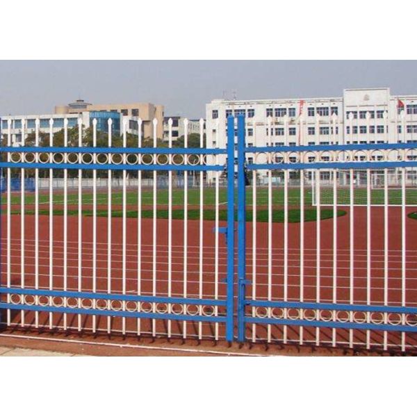 Commercial Automatic Driveway Gates Picket Steel Fence Eco Friendly