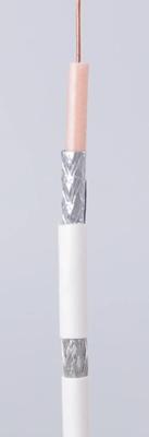 RG6 60 Per Braid CCTV Coaxial Cable PVC Plenum Rated CCS Conductor AL Double Shield For Internet