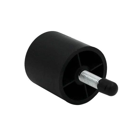 KR-P0123 Modern Plastic Furniture Legs Replacement , Black Adjustable Sofa Legs 40mm