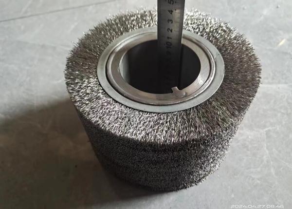 Stainless Steel Corrugated Industrial Steel Wire Roller Brush for Cleaning Metal Parts