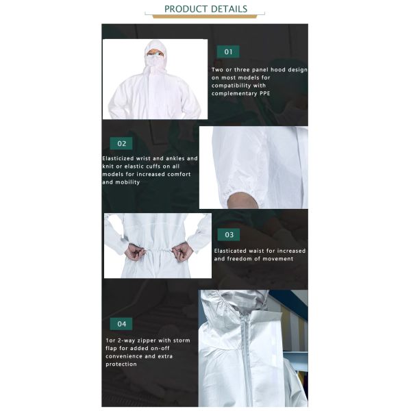 Не сплетенные Coveralls медицинской одежды здоровья устранимые с клобуком