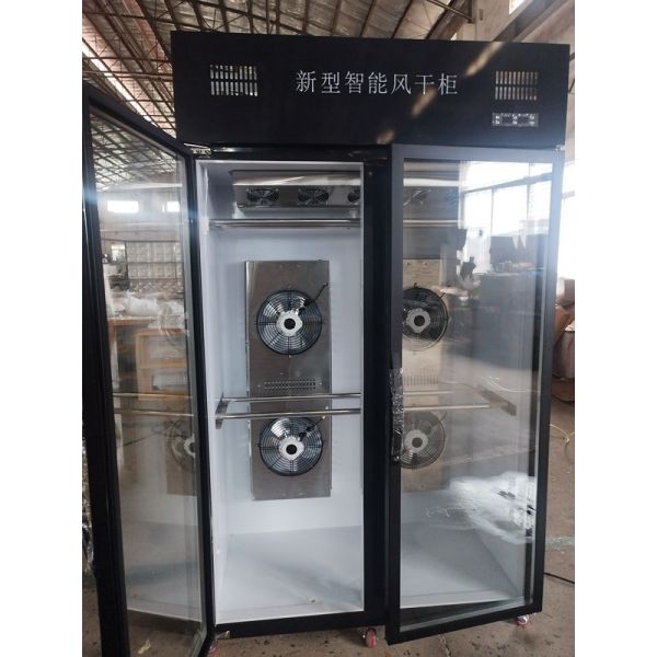 Two Doors Black Steel 1.5Kw Meat Drying Cabinet Sausage Drying Equipment
