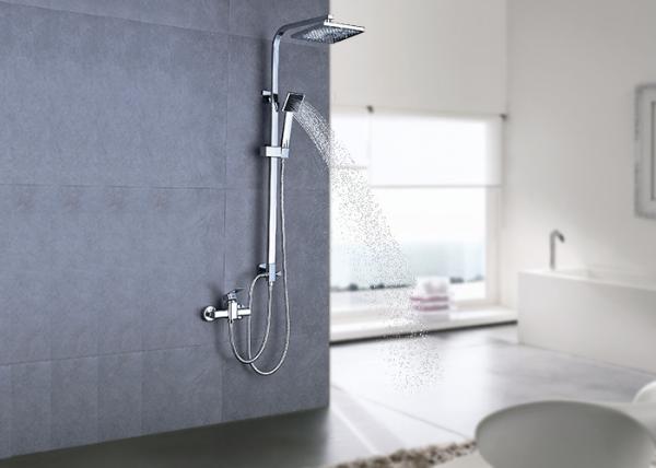 Classic Exposed Shower System Cold And Hot Water ROVATE Polished Surface