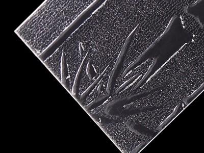 Textures de feuilles de polystyrène pour porte de douche à motifs divers feuilles de PS transparentes pour cloisons