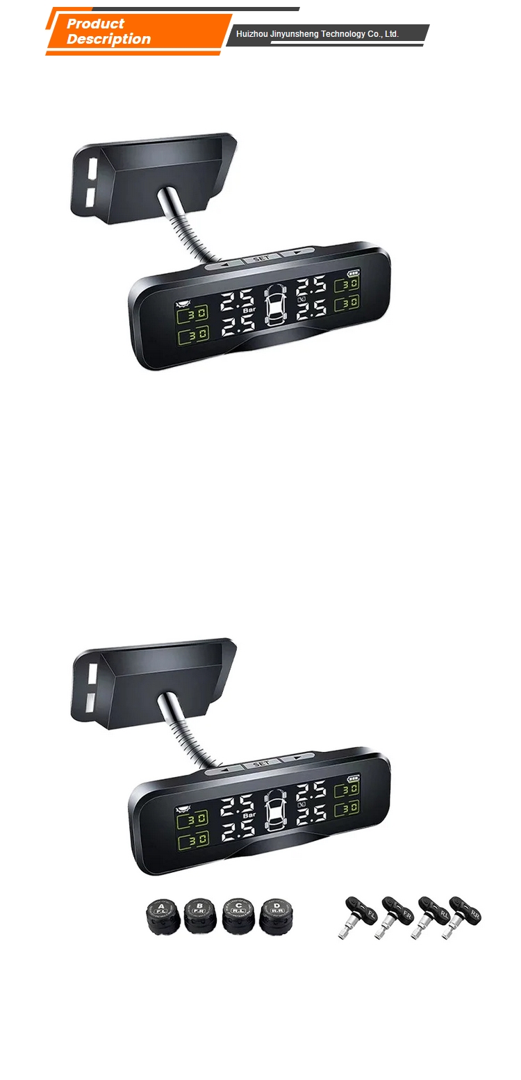 JYS TPMS S9 New Condition Car TPMS Tire Pressure Monitor with External Wireless Solar Sensor 1-Year Warranty Universal Fitment