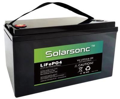 12,8 bateria de V 100ah Lifepo4 para a bateria do fosfato do ferro de Bluetooth do carrinho de golfe