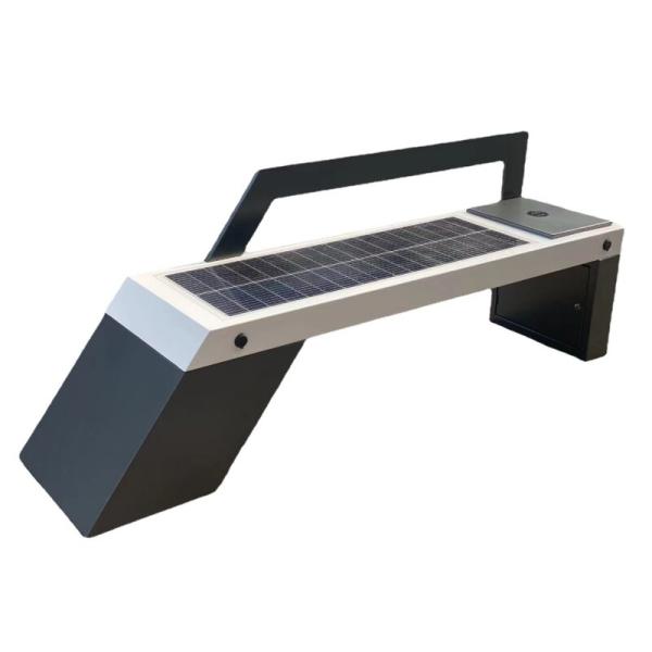 Commercial Outdoor Smart Solar Powered Bench Wireless Charging Light Seat
