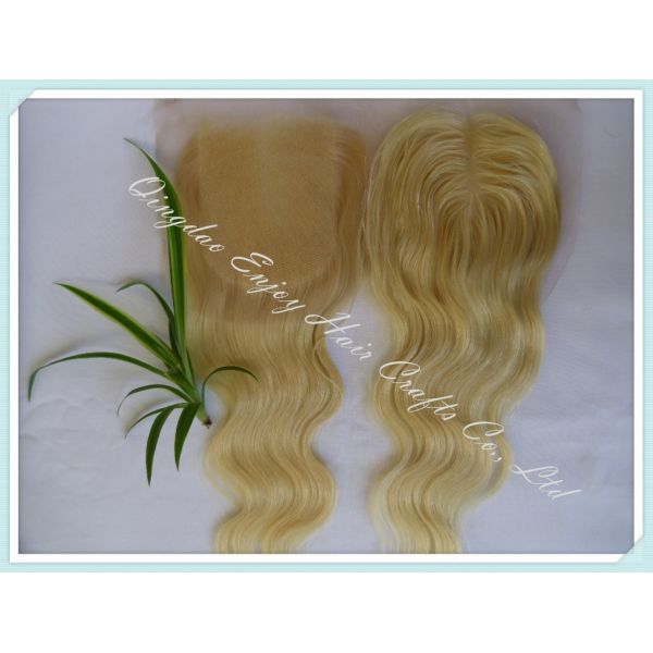 Lace top closure 4''x4'' ,malaysian virgin hair 613#color body wave 10''-24''length