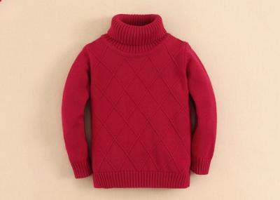 Turtle Neck Girls Knit Pullover Sweater Diamond Check Design kid Clothes