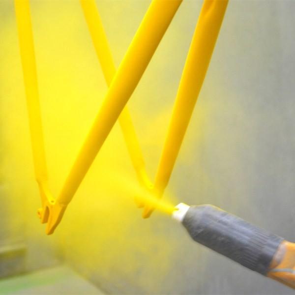 Pure Polyester Powder Coating Gold Color Outstanding Yellowing Resistance