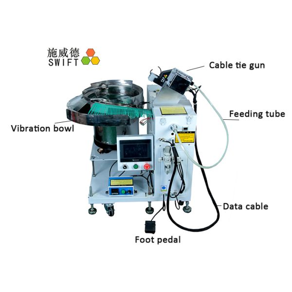AC 220V Plastic Tube 0.9S Automatic Cable Tie Machine