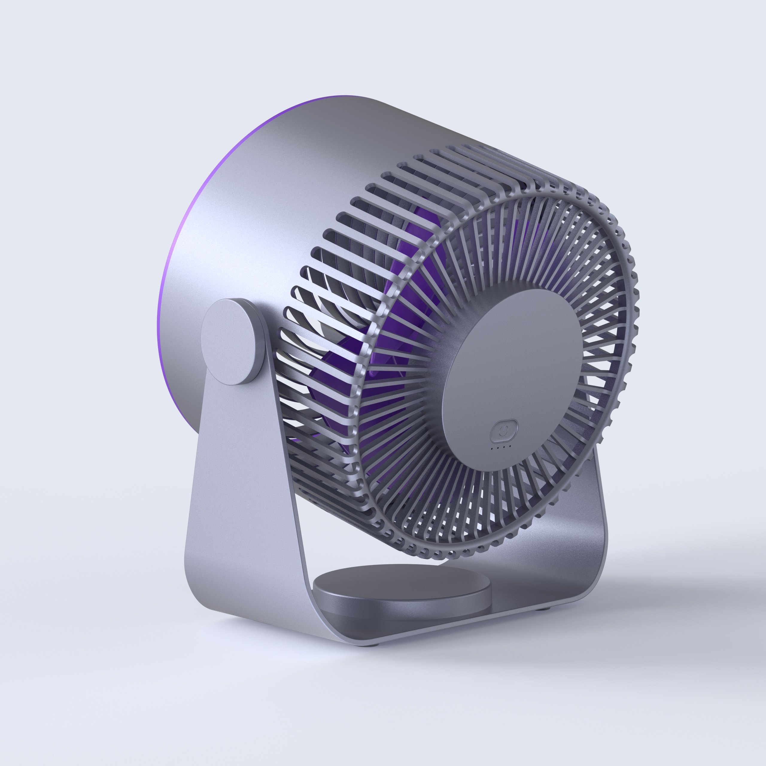 Strong Wind Desktop Fan 3 Speeds USB/Rechargeable Battery Operated Portable Quiet Mini Fan for Household Outdoor Use Color Box