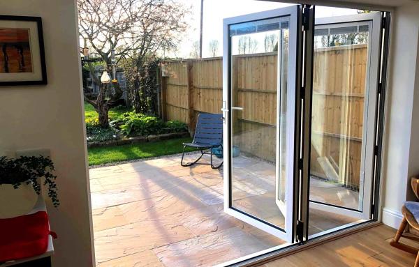 Aluminium Folding Doors Bi-folding Patio Doors Aluminium Folding Sliding Doors White Customised