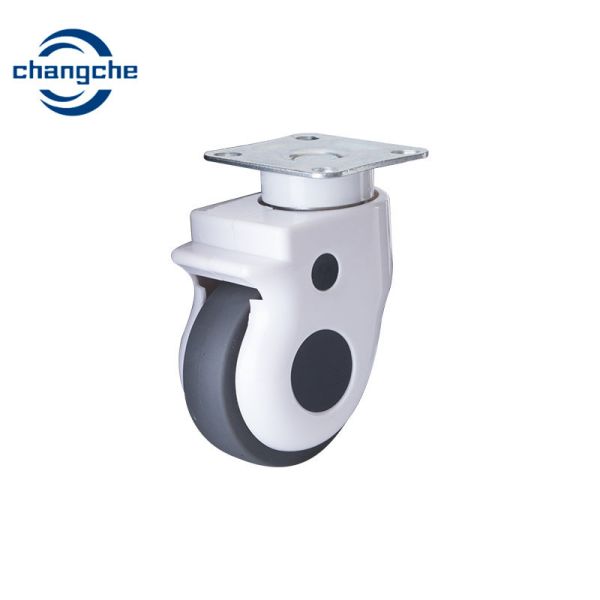TPR Hospital Bed Caster Wheels 125MM Twin Wheels Medical Trolley Castors With Brake