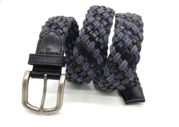 Webbing Woven Braid  3.5cm Mens Casual Leather Belt
