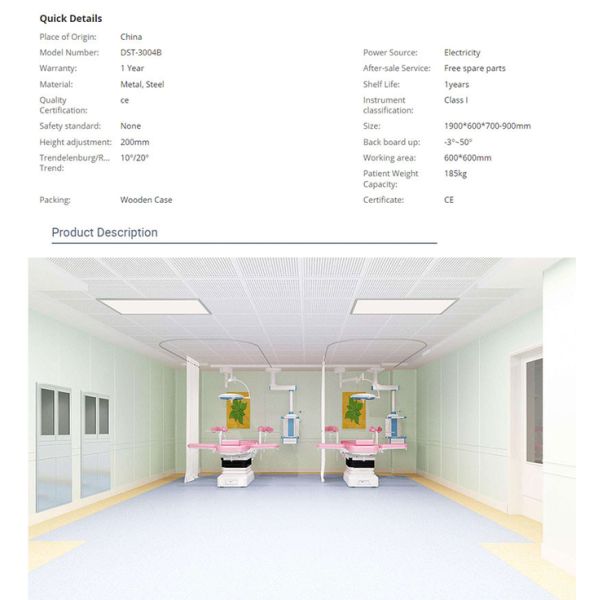 Manual Obstetric Delivery Bed Multifunction Adjustable Gynecology Operation Table A105 Stainless Steel