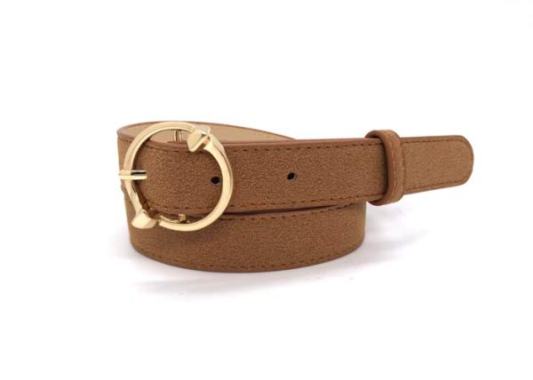 BRACHI Women's Fashion Leather Belts For Jeans Or Dress / Tan Suede Leather Belt