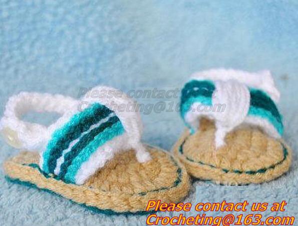 Boys Girls Crochet Sandal Thongs Slippers Newborn Infant Toddler Prewalker Kids Knitt