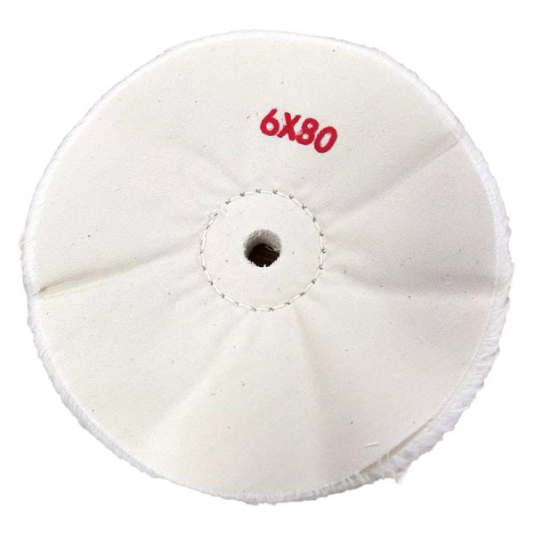 6 Premium Loose Cotton Buffing & Polishing Wheel (80-Ply)