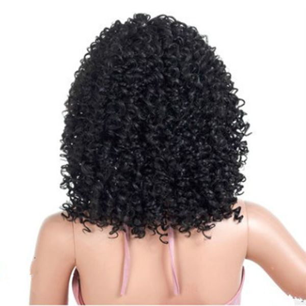 40cm Length None Lace Wigs Machine Made Synthetic Hair Wigs for Direct Manufacturers