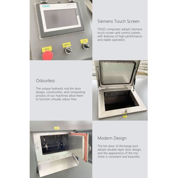 24H Canteen Food Waste Fertilizer Machine Vegetable Waste Composting Machine