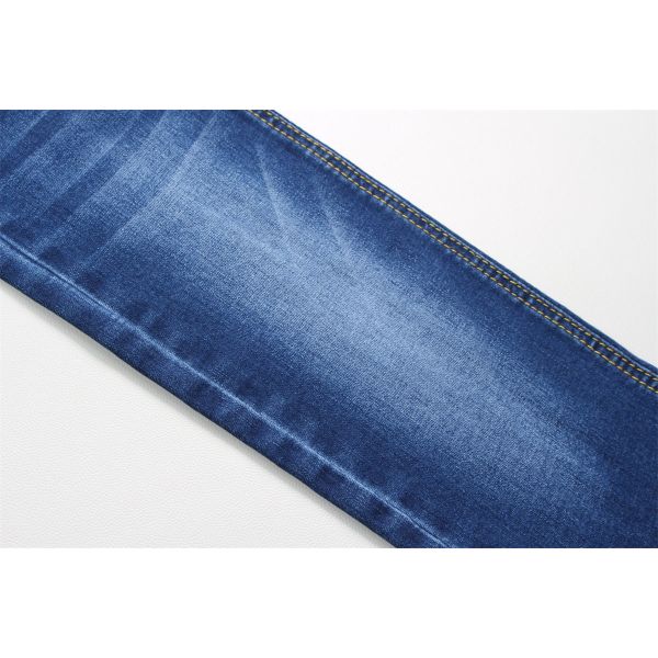 Tissu denim bleu foncé extensible en Lycra pour jeans femme et jupes