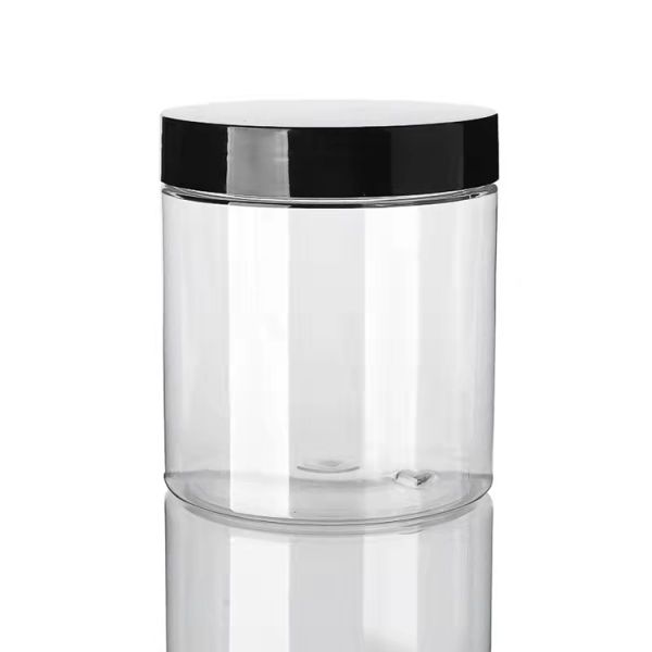 250ml Black PET Cream Jar Hair Product Body Scrub Packaging Bottles