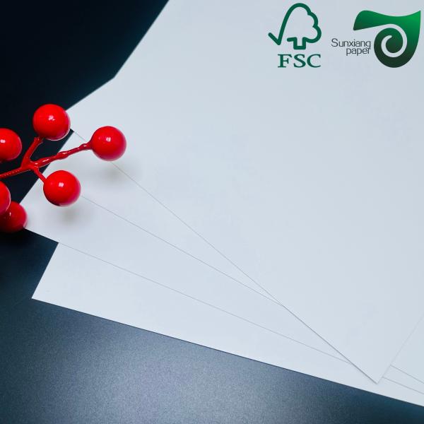 FSC 1.5mm 1.35mm Ivory Board High Thickness Glossy Smooth White Cardboard For Packaging