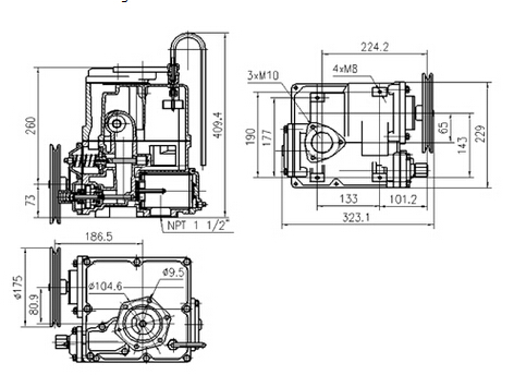 HIGH FLOW FUEL DISPENSER COMBINATION PUMPS VANE TYPE FOR SALE