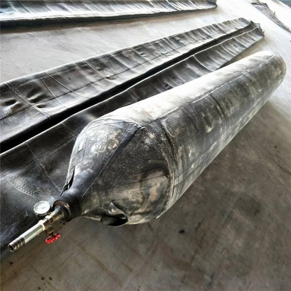 Balão de borracha inflável de airbag preto de 2,0 m Lançamento de barco cilíndrico