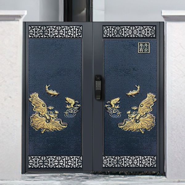 External Sliding Aluminum Garden Gate For Chinese Square Powder Coated Aluminum Outdoor Gates