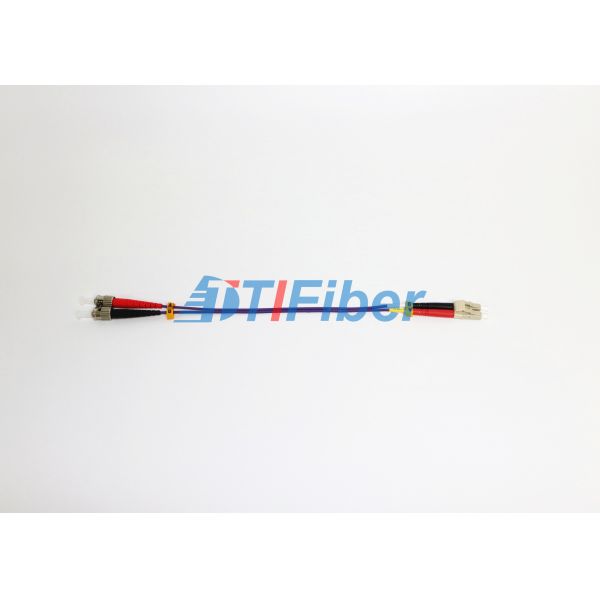 SC - LC Fiber Optic Jumper Cables Violet / Purple OM3 50/125 Cable