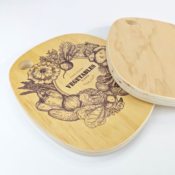 Personalized Printing Wooden Cutting Boards For Kitchen Plywood Round Sublimation Blank Cutting Board