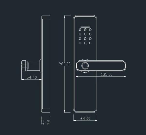 Smart Life Tuya Wifi Lock WiFi TTlock BLE Unlock Steel Door with Password Fingerprint
