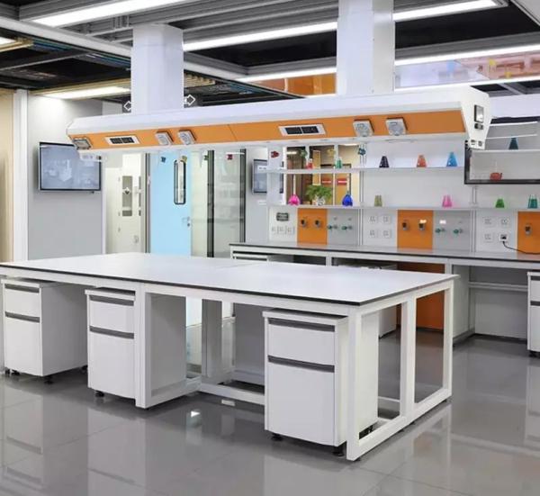 Steel Wood Lab Island Bench Goverment Laboratory Chemical Workbench ODM