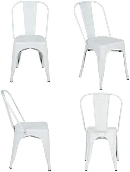 Solid Back Stackable Side Chairs With Back Eco - Friendly Nordic Style