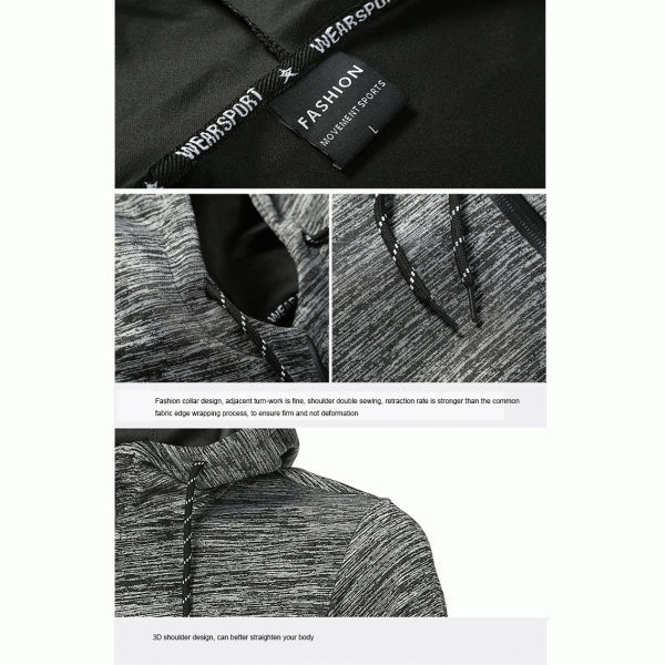 Richee Men'S Workout Clothing comfy Zip Up Jacket And Sweatpants Set