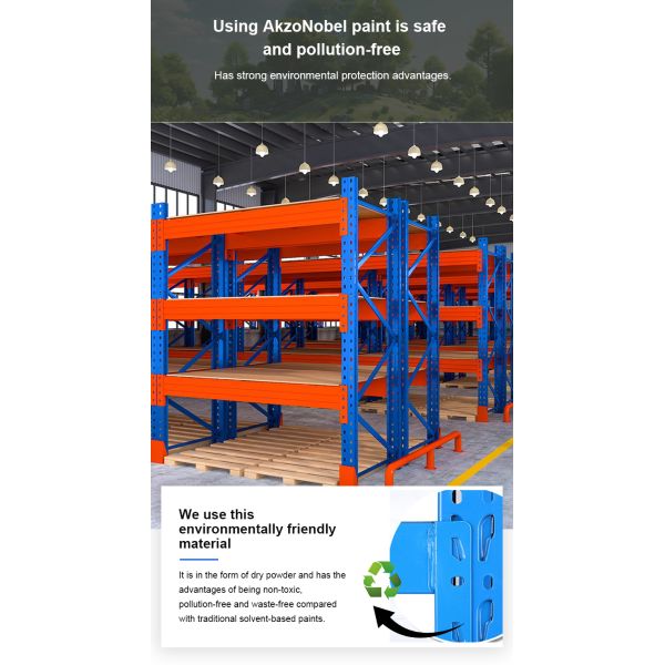 Heavy-Duty Steel Pallet Racking System, 5000kg Load Capacity, Adjustable Stackable Design | For Warehouse Storage