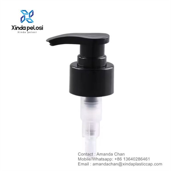 Plastic Cosmetic Black Lotion Pump For Body Wash And Shampoo Lotion Bottle