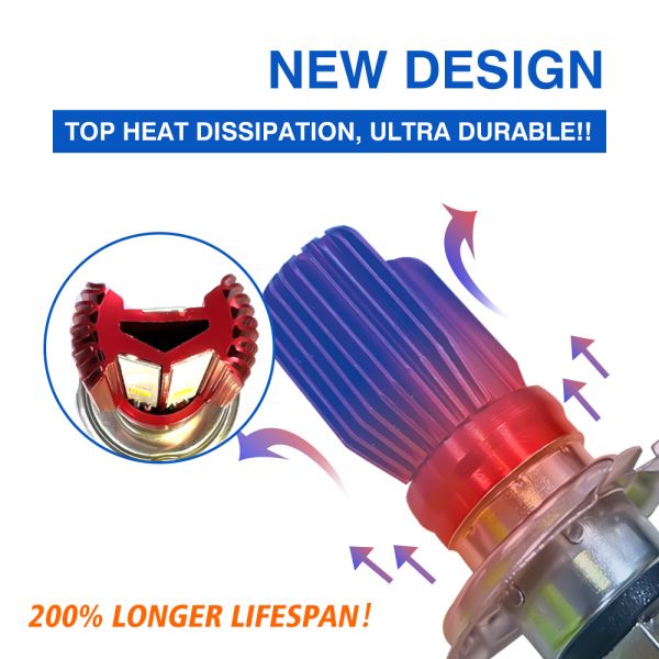 Люмен 1800lm YAYE Мотоциклетный фары лампочка 2 боковой излучающий CSP AC/DC8-80V H4 HS1 BA20D H6 H6M P15D