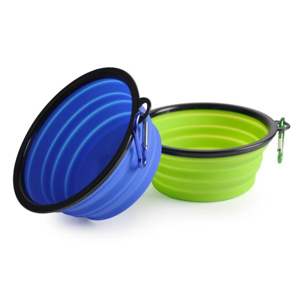 Collapsible Dog Bowl,Silicone Portable Foldable Water Bowls With Carabiner Clip For Travel pet dishes bowls