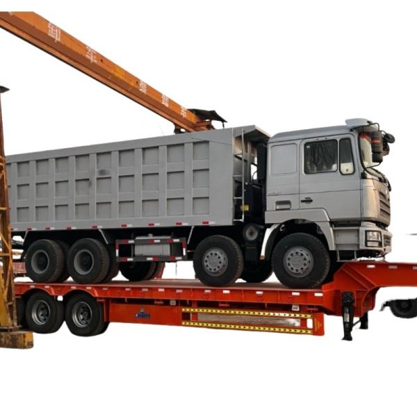 Tri Axle 80ton Lowboy Semi Trailer Detachable Gooseneck Lowbed Trailer For Tanzania